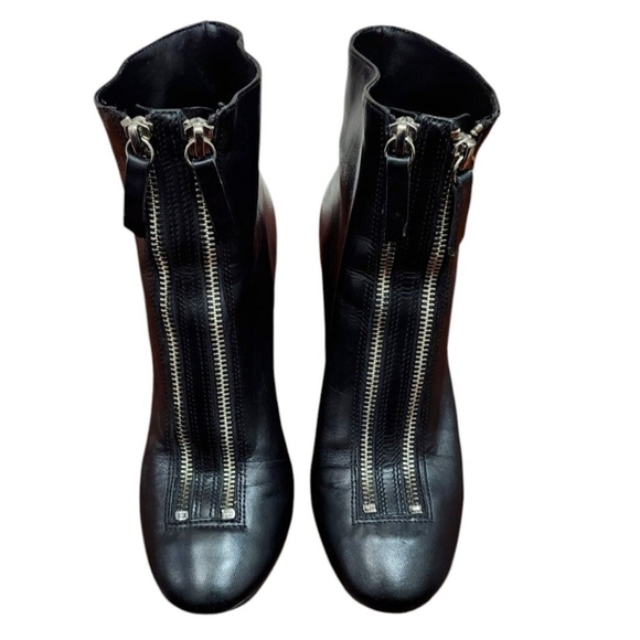Schutz womens black leather zip bootie size 7 - Picture 4 of 14